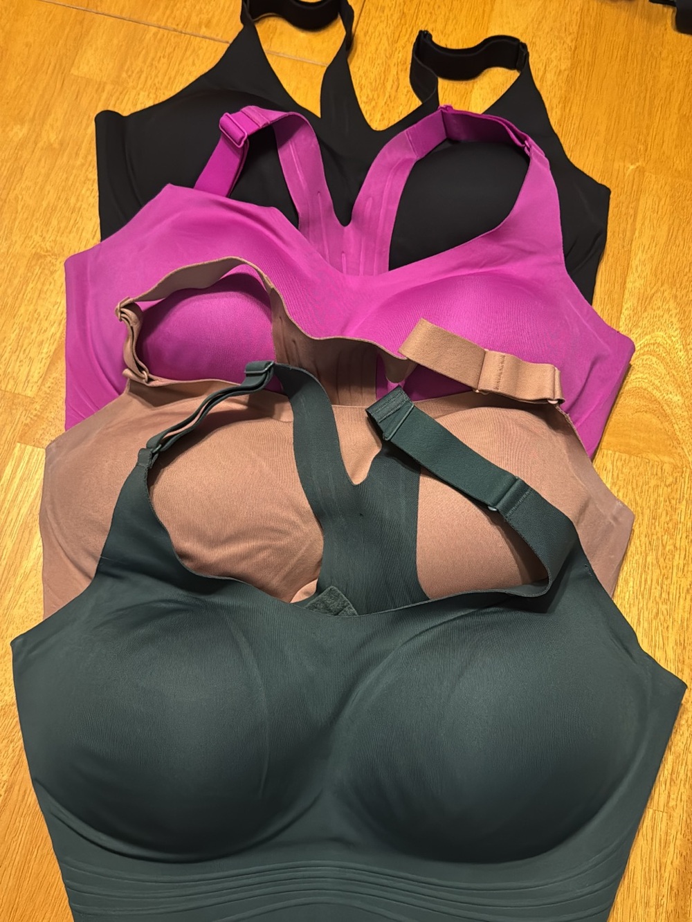 all in motion Sports Bras Pack - Black, Bright Pink, Brown, Deep Green